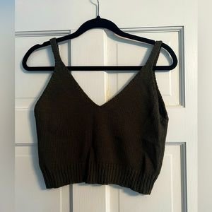 Faithfull The Brand. Small. Knit green crop top